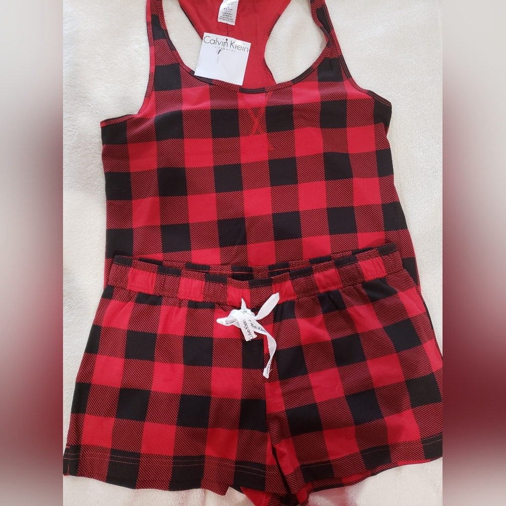 Calvin Klein Plaid Sleepwear Set